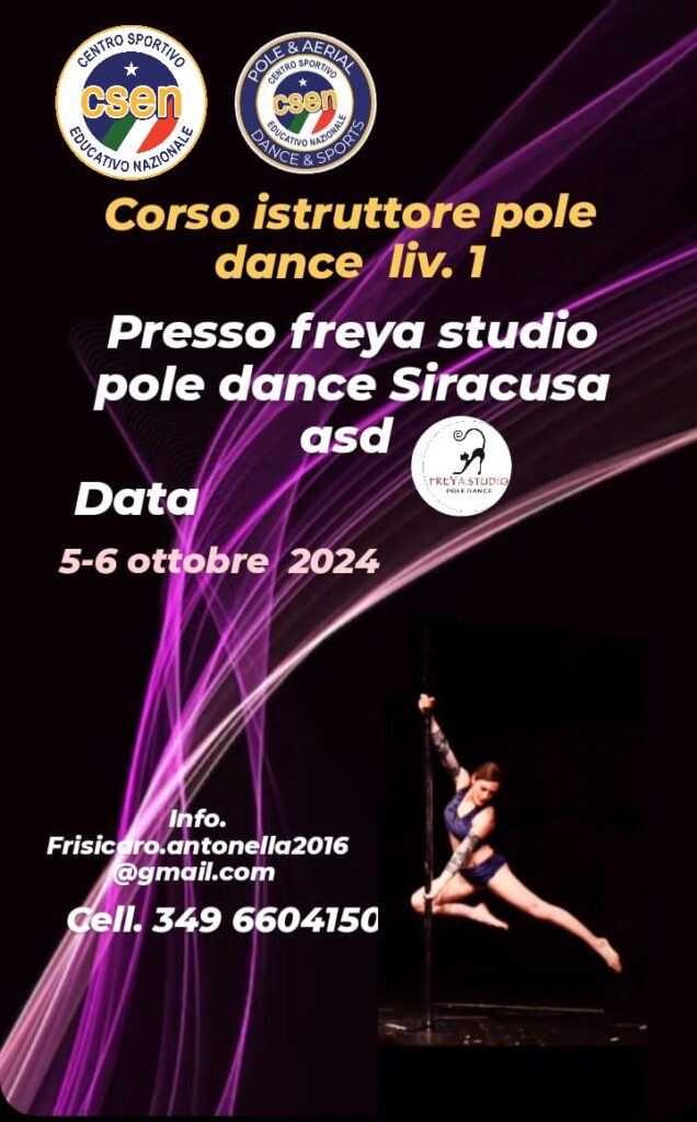 csen siracusa corso istruttore pole dance